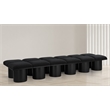 Meridian Furniture Pavilion Black Boucle Fabric Bench