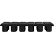 Meridian Furniture Pavilion Black Boucle Fabric Bench