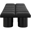 Meridian Furniture Pavilion Black Boucle Fabric Bench