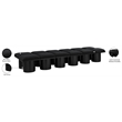 Meridian Furniture Pavilion Black Boucle Fabric Bench