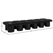 Meridian Furniture Pavilion Black Boucle Fabric Bench