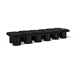 Meridian Furniture Pavilion Black Boucle Fabric Bench