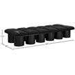 Meridian Furniture Pavilion Black Boucle Fabric Bench