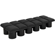 Meridian Furniture Pavilion Black Boucle Fabric Bench