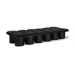 Meridian Furniture Pavilion Black Boucle Fabric Bench