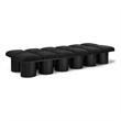Meridian Furniture Pavilion Black Boucle Fabric Bench