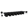 Meridian Furniture Pavilion Black Boucle Fabric Bench