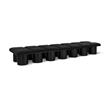 Meridian Furniture Pavilion Black Boucle Fabric Bench