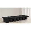 Meridian Furniture Pavilion Black Boucle Fabric Bench