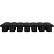 Meridian Furniture Pavilion Black Boucle Fabric Bench