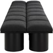 Meridian Furniture Pavilion Black Boucle Fabric Bench