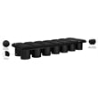 Meridian Furniture Pavilion Black Boucle Fabric Bench
