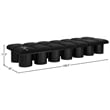 Meridian Furniture Pavilion Black Boucle Fabric Bench