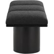 Meridian Furniture Pavilion Black Boucle Fabric Bench