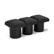 Meridian Furniture Pavilion Black Boucle Fabric Bench