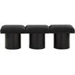 Meridian Furniture Pavilion Black Boucle Fabric Bench