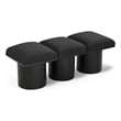 Meridian Furniture Pavilion Black Boucle Fabric Bench