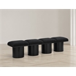 Meridian Furniture Pavilion Black Boucle Fabric Bench
