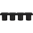 Meridian Furniture Pavilion Black Boucle Fabric Bench