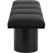 Meridian Furniture Pavilion Black Boucle Fabric Bench