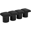 Meridian Furniture Pavilion Black Boucle Fabric Bench