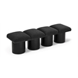 Meridian Furniture Pavilion Black Boucle Fabric Bench