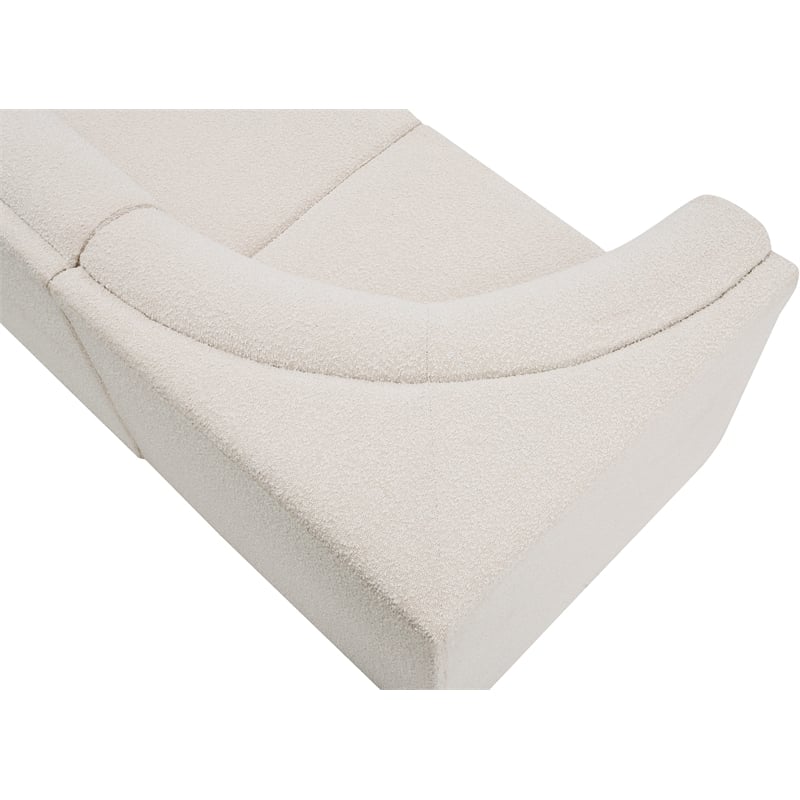 Meridian Furniture Ollie Cream Boucle Fabric Modular Sofa