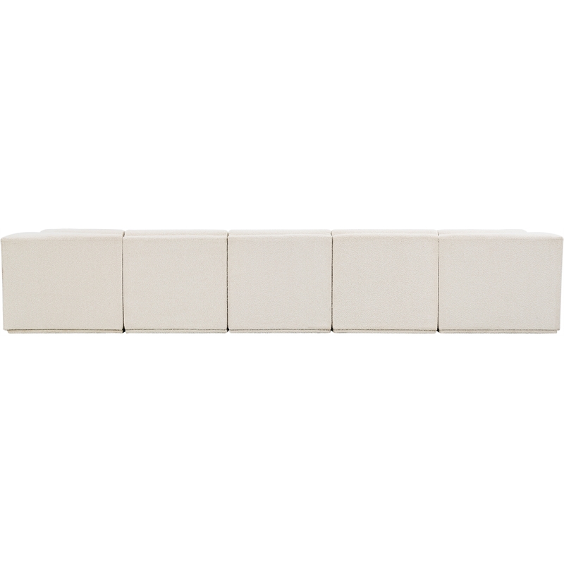 Meridian Furniture Ollie Cream Boucle Fabric Modular Sectional