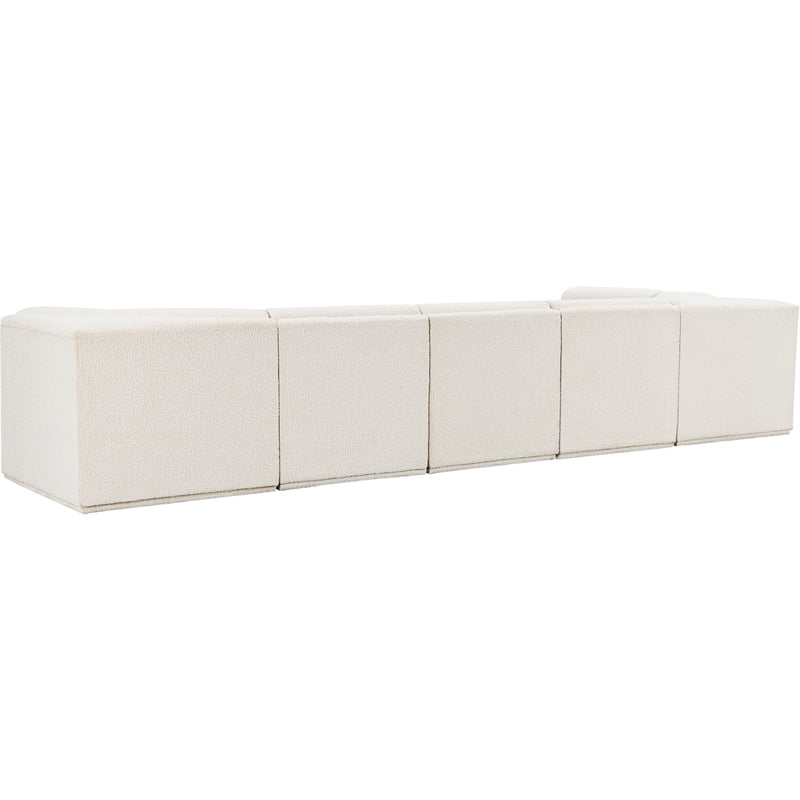 Meridian Furniture Ollie Cream Boucle Fabric Modular Sectional