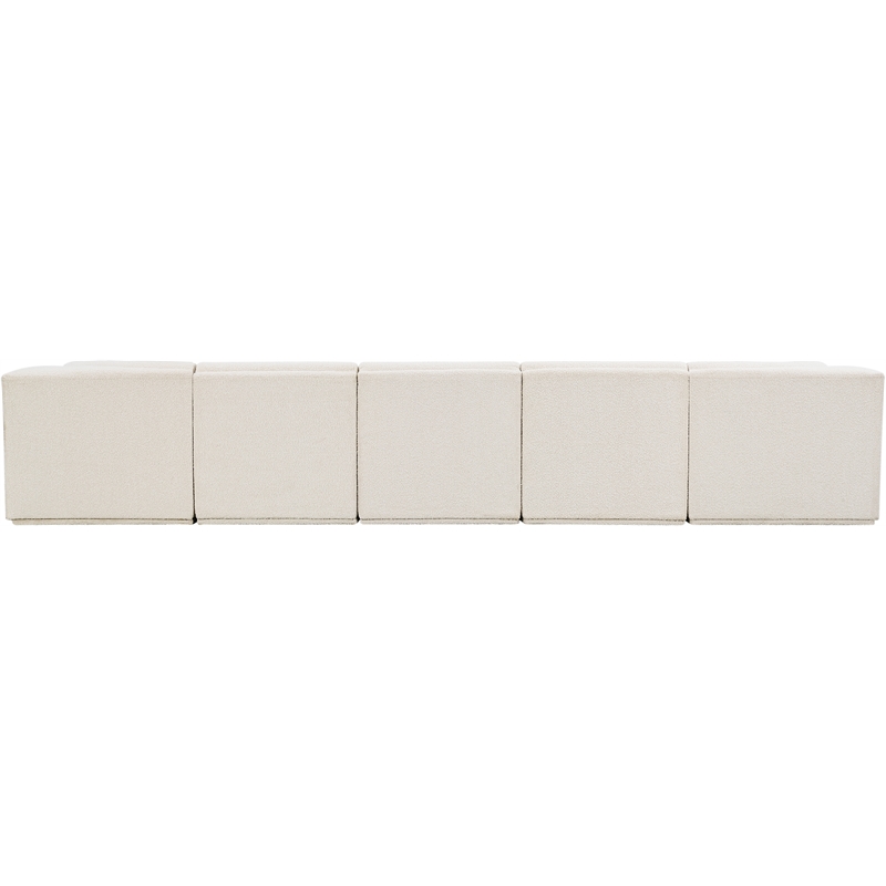 Meridian Furniture Ollie Cream Boucle Fabric Modular Sectional