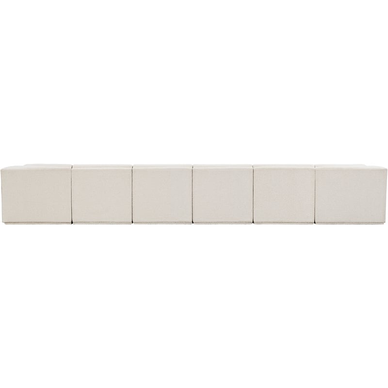 Meridian Furniture Ollie Cream Boucle Fabric Modular Sectional