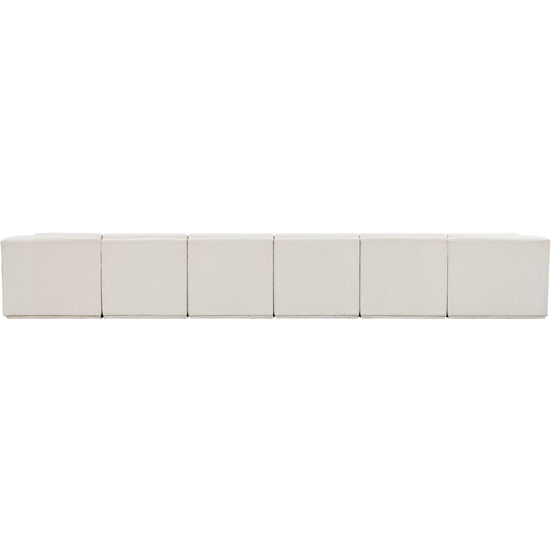 Meridian Furniture Ollie Cream Boucle Fabric Modular Sectional