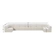 Meridian Furniture Ollie Cream Boucle Fabric Modular Sectional