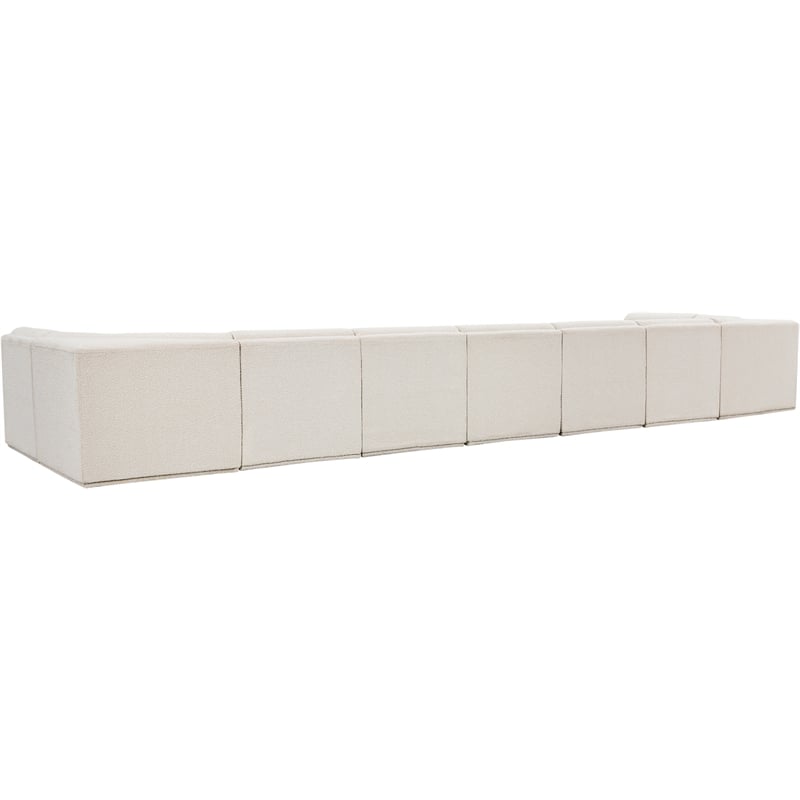 Meridian Furniture Ollie Cream Boucle Fabric Modular Sectional