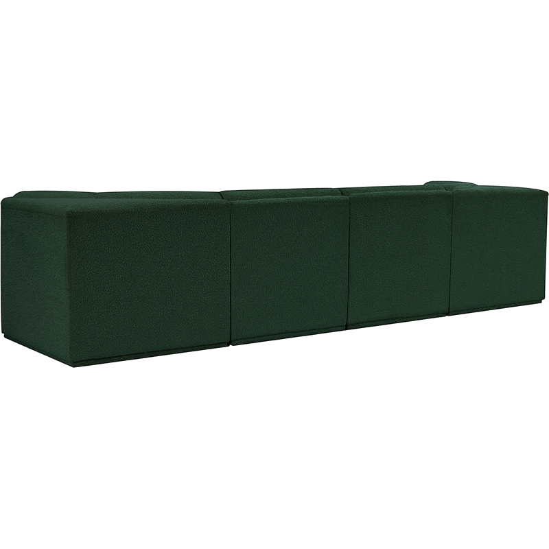 Meridian Furniture Ollie Green Boucle Fabric Modular Sofa