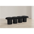 Meridian Furniture Pavilion Black Boucle Fabric Bench