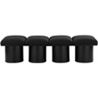 Meridian Furniture Pavilion Black Boucle Fabric Bench
