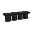 Meridian Furniture Pavilion Black Boucle Fabric Bench