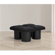 Meridian Furniture Pavilion Black Boucle Fabric Bench
