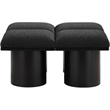 Meridian Furniture Pavilion Black Boucle Fabric Bench