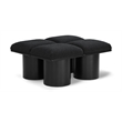 Meridian Furniture Pavilion Black Boucle Fabric Bench