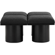 Meridian Furniture Pavilion Black Boucle Fabric Bench