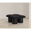 Meridian Furniture Pavilion Black Boucle Fabric Bench