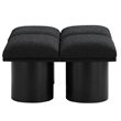Meridian Furniture Pavilion Black Boucle Fabric Bench