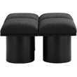 Meridian Furniture Pavilion Black Boucle Fabric Bench