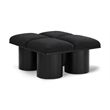 Meridian Furniture Pavilion Black Boucle Fabric Bench