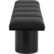 Meridian Furniture Pavilion Black Boucle Fabric Bench