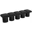 Meridian Furniture Pavilion Black Boucle Fabric Bench
