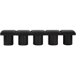 Meridian Furniture Pavilion Black Boucle Fabric Bench