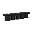 Meridian Furniture Pavilion Black Boucle Fabric Bench